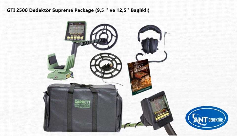 Garrett GTI 2500 Dedektör Supreme Package (9,5 '' ve 12,5'' Başlıklı)