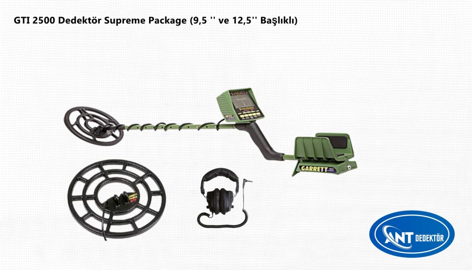 Garrett GTI 2500 Dedektör Supreme Package (9,5 '' ve 12,5'' Başlıklı)
