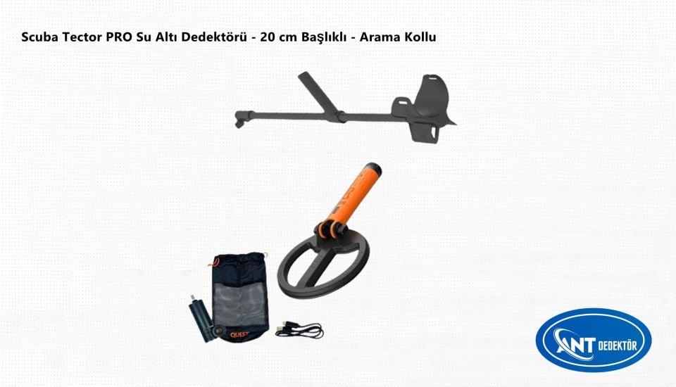 Scuba Tector PRO Su Altı Dedektörü 20 cm Başlıklı - Arama Kollu